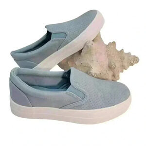 BUY ONE GET ONE FREE Soda Croft Slip-on Fashion Sneaker Blue Nubuck PU - Size 8